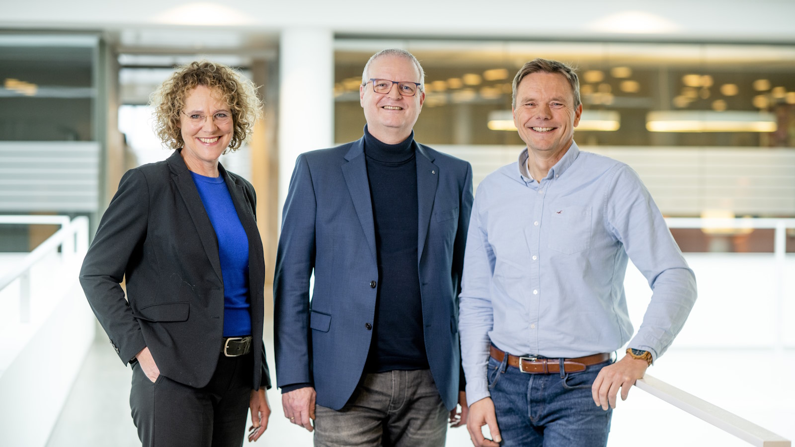 Berlinda, Arno en Gerard op kantoor